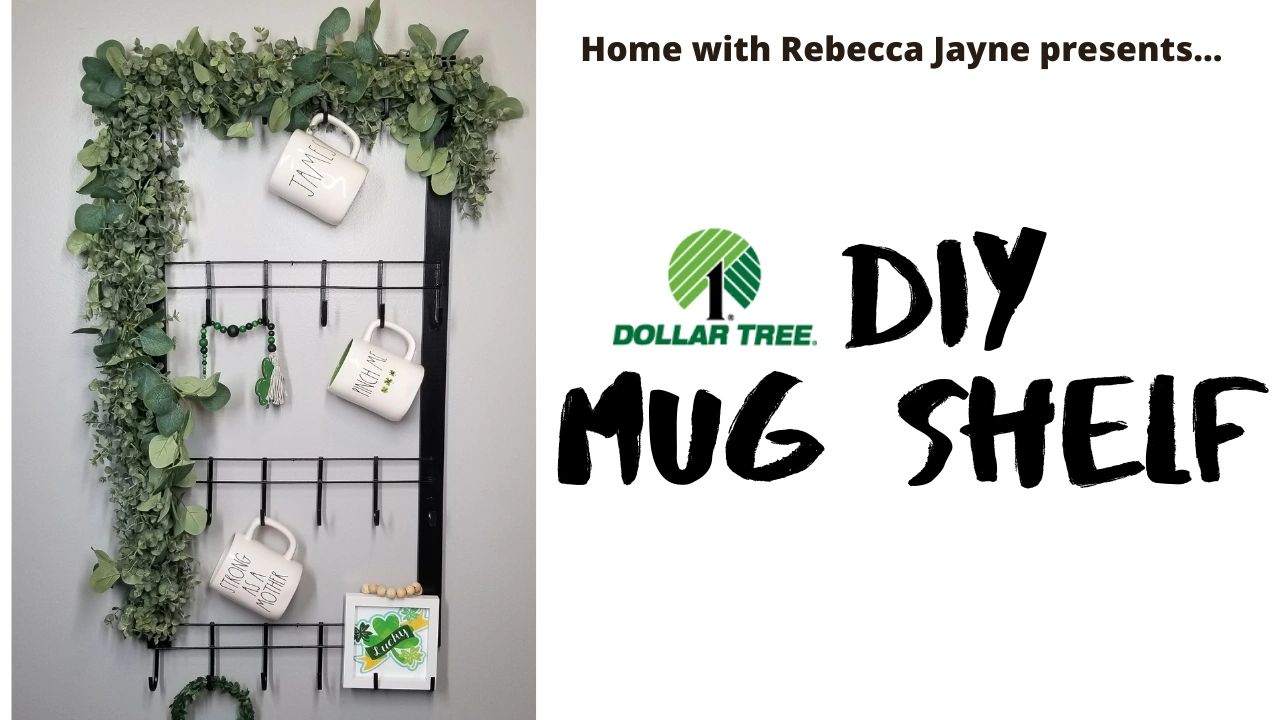 DIY  Simple Grid Coffee Mug Display Shelf - Narrated by Jason