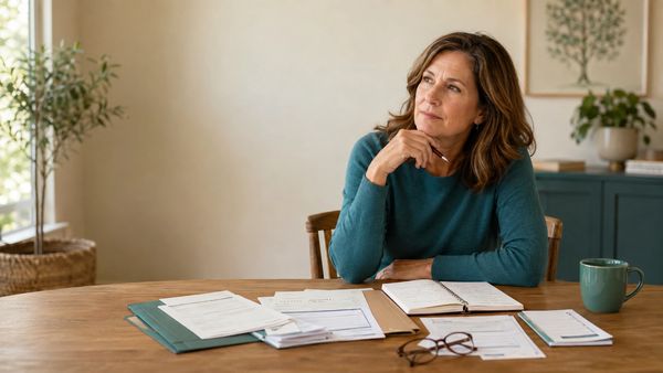 Patient reviewing medical records before a functional medicine consultation in Rochester NY