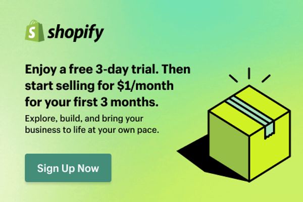 Start your dropshipping business with Shopify. Get your 3-day trial today!
