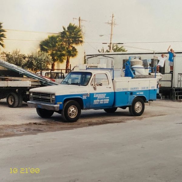 fence company truck