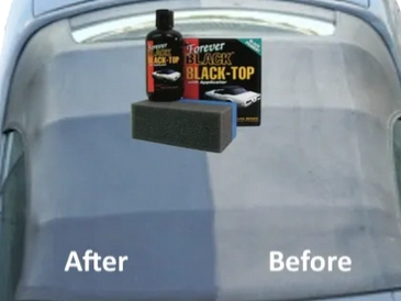  Forever Black Black-Top Gel with Applicator - Black Convertible  Top Dye for Restoring Black Color of Car Top : Automotive