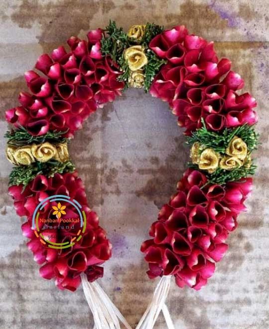 RPV006 - Rose Petals with Gold Veni for Hair with Real Flowers RPV006 - Rose Petals with Gold Veni for Hair with Real Flowers