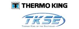Logos of Thermo King and TKSE, companies in temperature control solutions.