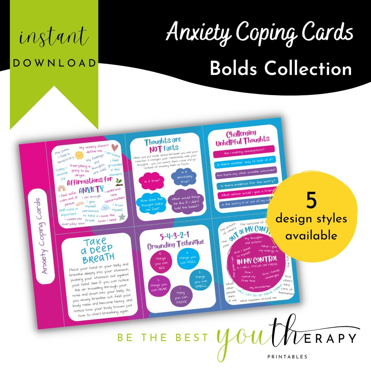 Anxiety Coping Cards - 