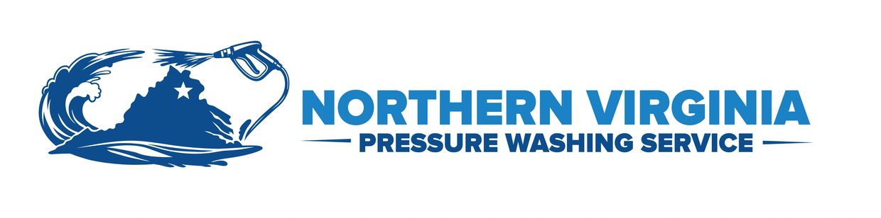 Logo for Northern Virginia Pressure Washing Service with water and spray nozzle design.