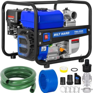 Portable water pump with accessories.