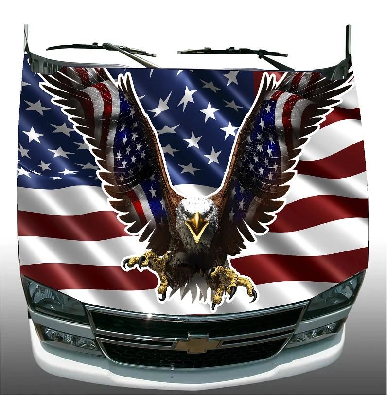 Bald Eagle and American Flag - Headgear Wrap