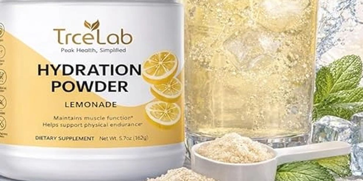 Lemonade-flavored hydration powder supporting endurance and vitamins.