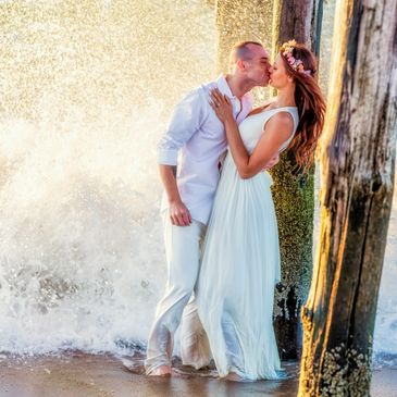 Engagement picture taken in Ocean City Maryland