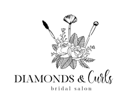 Diamonds and curls bridal hair
