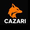 Logo of CAZARI featuring an orange fox head above the text.