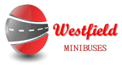 Logo of Westfield High School with a globe and road design.