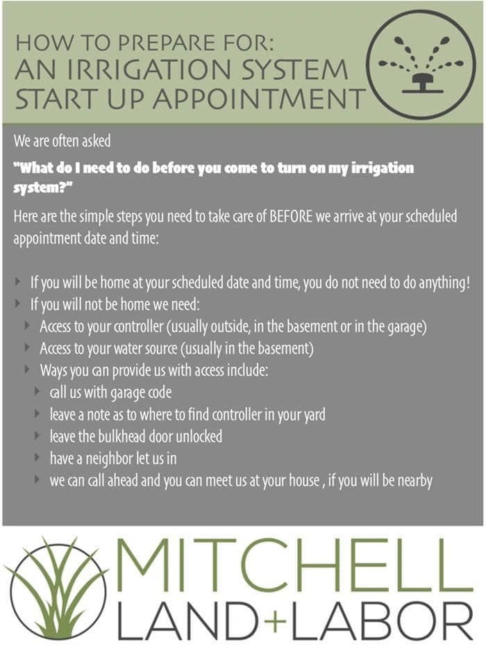 Irrigation System Turn On 2022