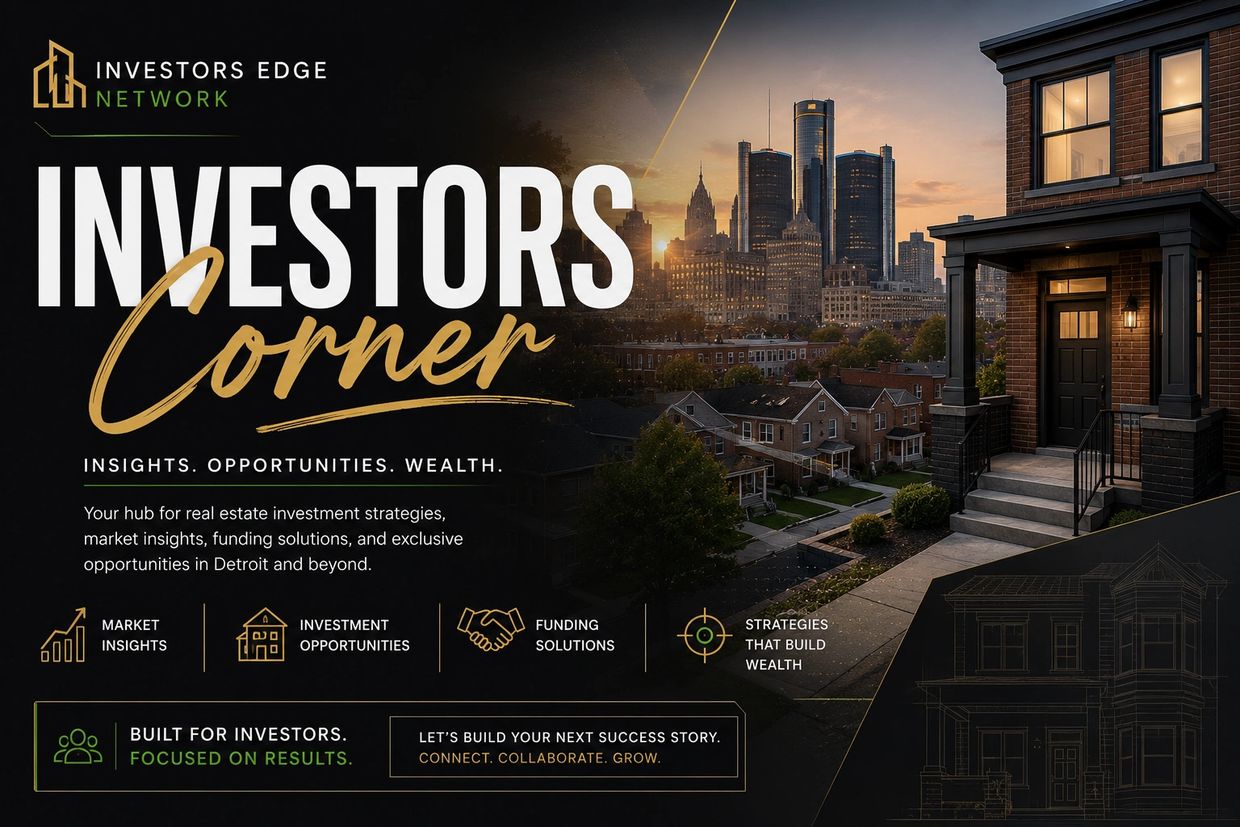 Investors Corner: Real estate investment insights and opportunities in Detroit.