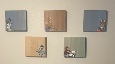 Storybook Character Painted Wall Decor/Centerpieces 