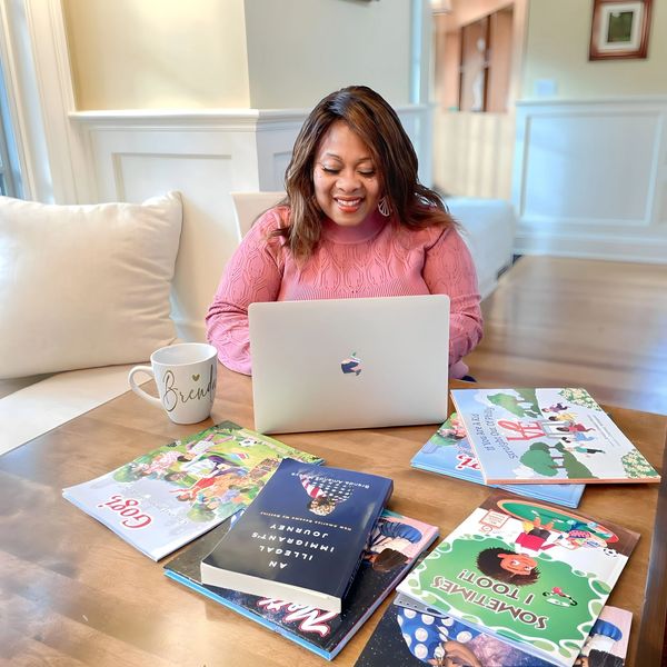 a woman working in her laptop