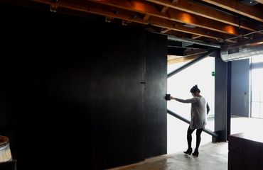 Large Metal Sliding Door by Sing Core