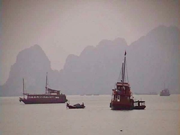 Boats on Ha Long Bay, Viet Nam, 2002