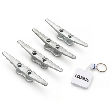boat cleat 6 " inch iron steel dock mooring pack floating key chain