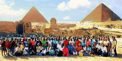 A group of traveler in Egypt 
