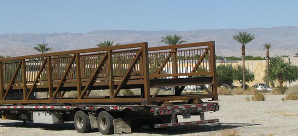 Bridge to span the wash being delivered.