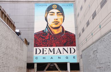 Obey Giant WE DEMAND CHANGE (Joaquin Oliver) Mural in Washington DC on Friday, 28 March 2025