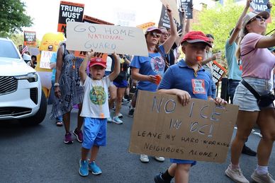 NO FASCIST TAKEOVER OF DC March down Connecticut Avenue in Washington DC on Saturday, 16 August 2025