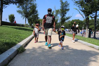 MARCH ON WASHINGTON FOR VOTING RIGHTS arriving at the National in Washington DC on Saturday, 28 Augu