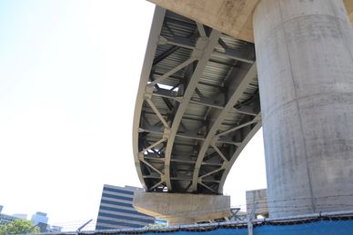 PURPLE LINE UNDER CONSTRUCTION at Paul Sarbanes Transit Center in Silver Spring MD on 21 May 2021