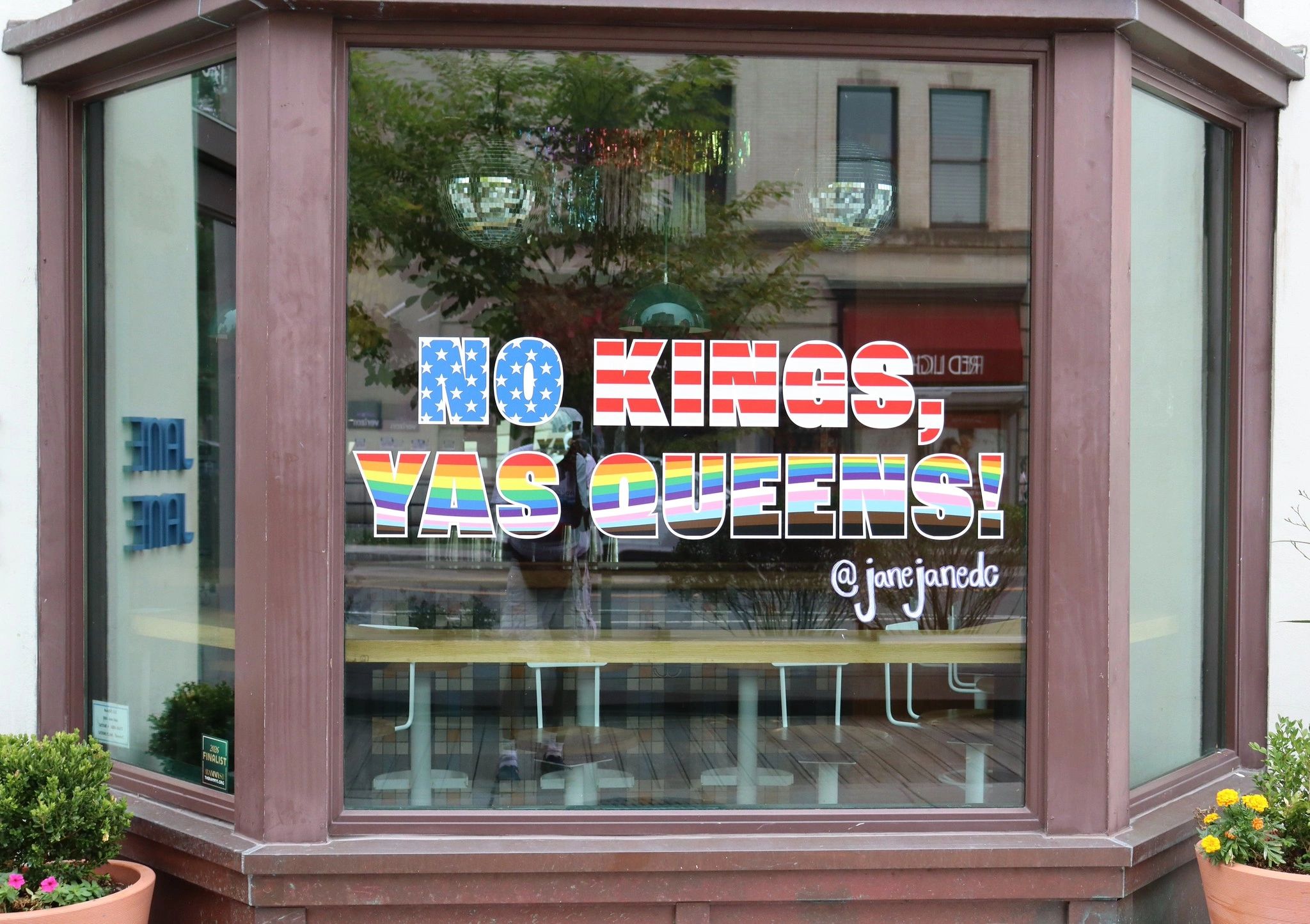 JANE JANE at 1705 14th Street, NW, Washington DC on Tuesday, 7 July 2026

NO KINGS,
YAS QUEENS!