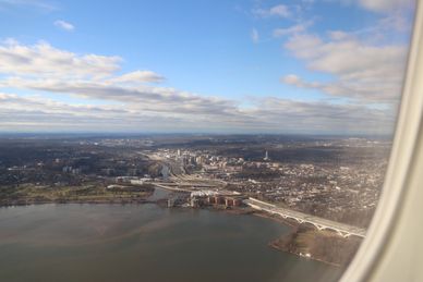 JetBlue flight B6 1680 landing at Reagan Washington National Airport VA on Friday, 13 January 2023