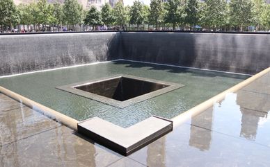 National September 11 Memorial, World Trade Center, in NYC on Tuesday afternoon, 24 August 2021