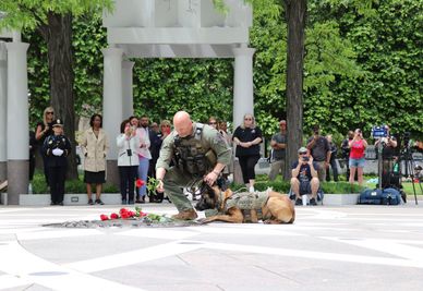 POLICE K-9 MEMORIAL at National Law Enforcement Officers Memorial in  Washington DC on 11 May 2022