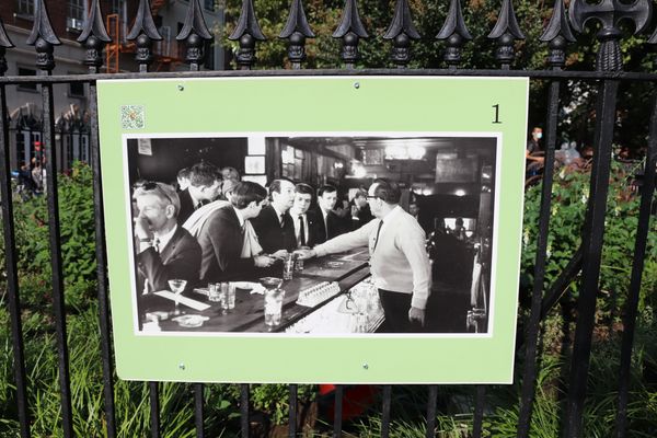 STONEWALL NATIONAL MONUMENT LGBTQ RIGHTS MOVEMENT FENCE EXHIBIT in NYC on 25 August 2021