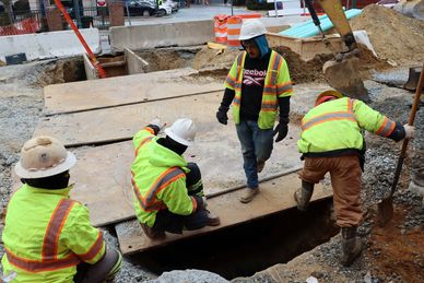 Purple Line Under Construction in Silver Spring MD on Thursday morning, 20 February 2025 