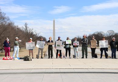 NPS Resistance Rangers PROTECT OUR PARKS AND PUBLIC LANDS Rally at the Lincoln Memorial in Washingto
