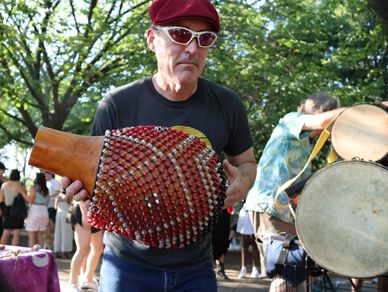 Malcolm X. Park Drum Circle at Meridian Hill Park, NW, Washington DC on Sunday, 13 August 2023