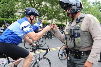 POLICE UNITY TOUR at National Law Enforcement Officers Memorial in Washington DC on 12 May 2025