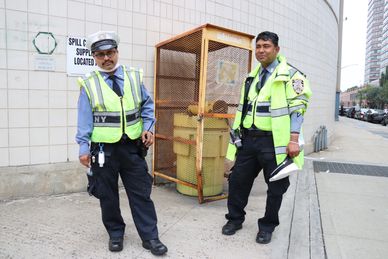 NYPD along 11th Avenue at West 31st Street in New York City, NY on Monday afternoon, 4 October 2021