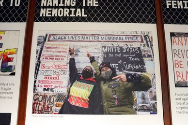 BLM MEMORIAL FENCE ART Exhibition at Pratt Central Library in Baltimore MD on Monday, 14 August 2023