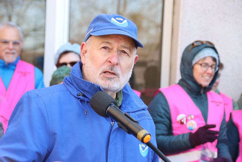 Chesapeake Climate Action Network HANDS OFF NOAA Rally in Silver Spring MD on Monday, 3 March 2025
