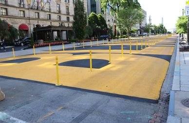 Black Lives Matter Plaza along 16th at L Street, NW, Washington DC on Friday morning, 21 May 2021