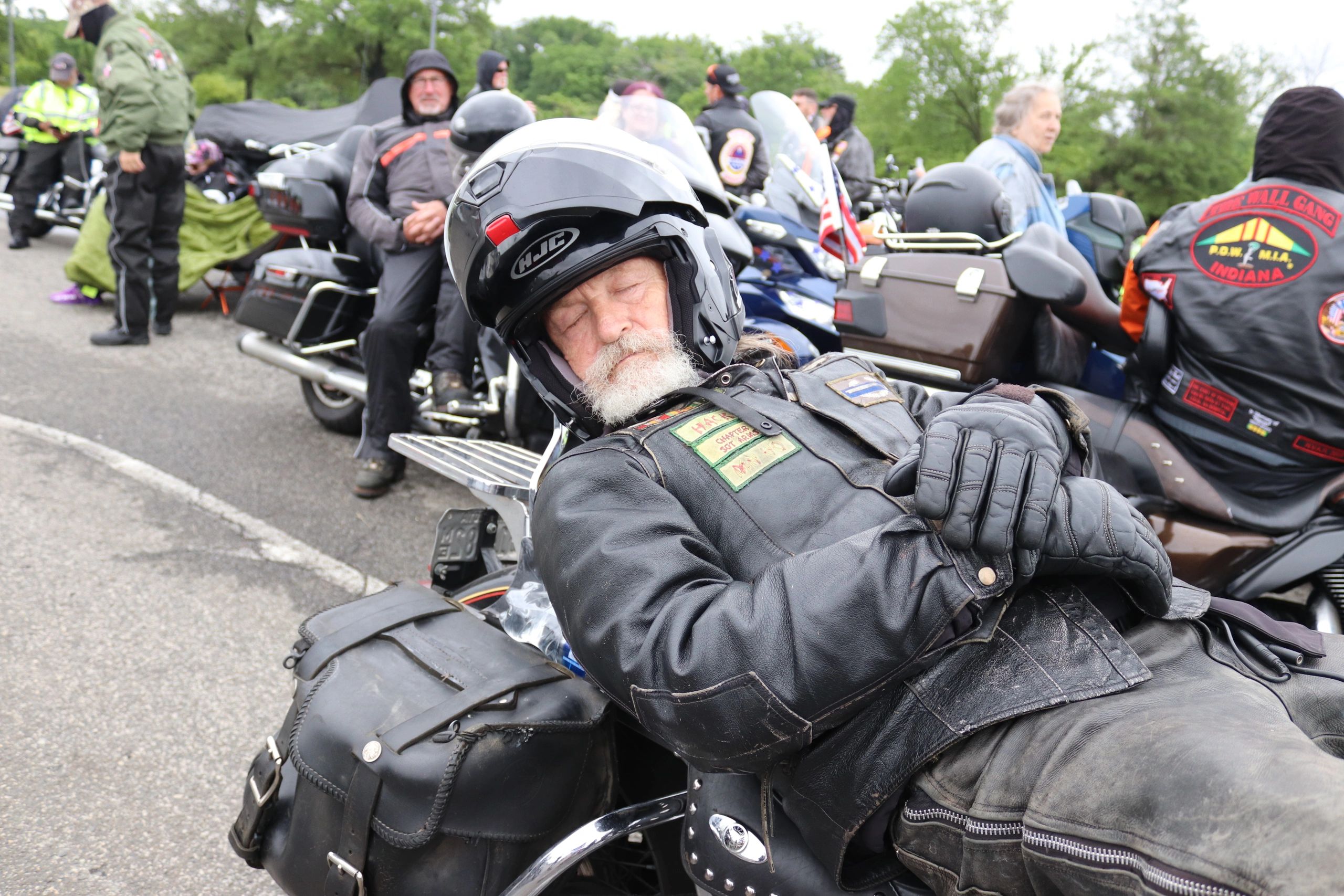 ROLLING TO REMEMBER Motorcycle Ride Staging at RFK Stadium , SE, Washington DC on 30 May 2021