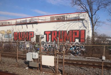 DRUMP TRUMP! WMATA Red Line Graffiti, NE, Washington DC on Monday afternoon, 31 January 2022