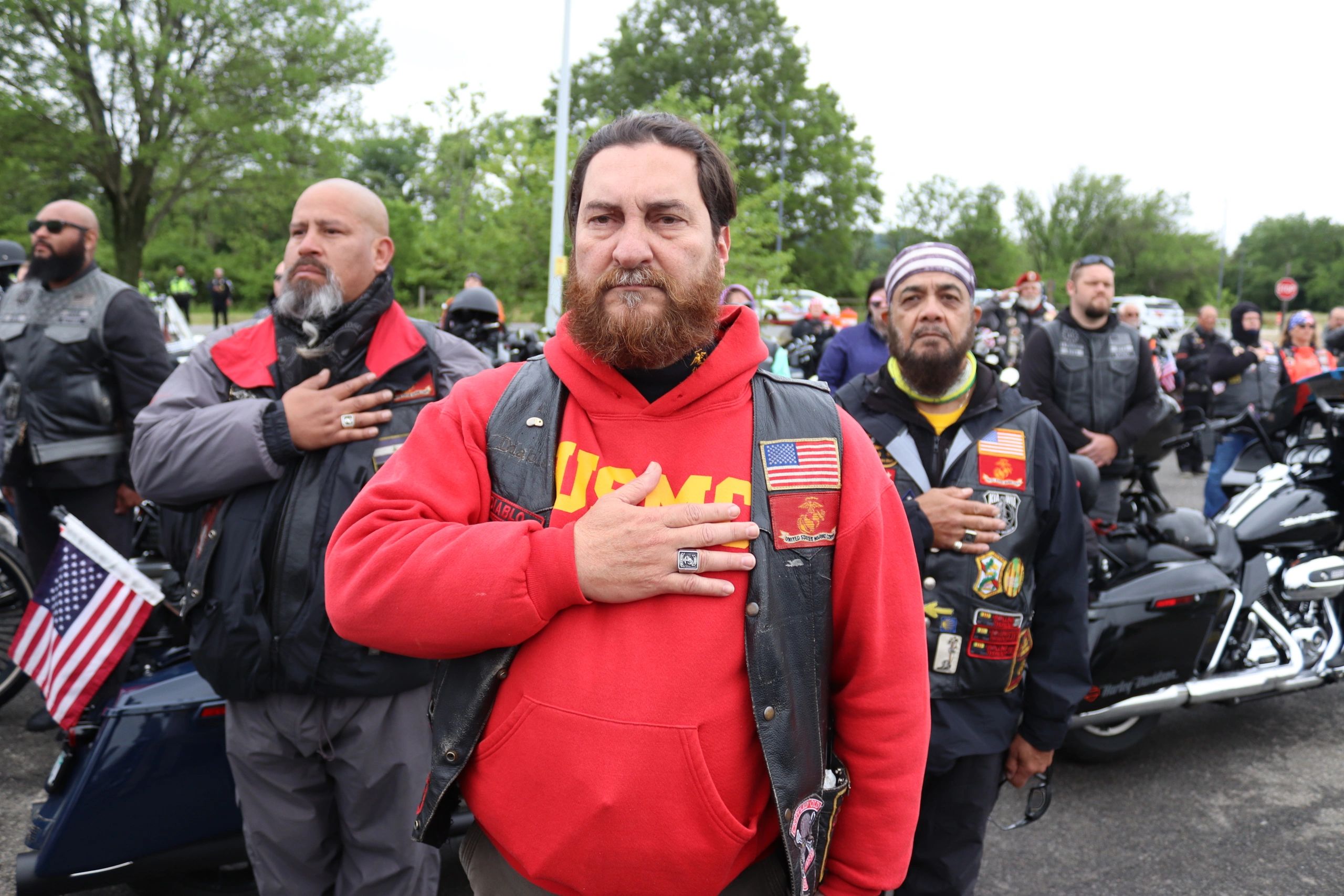 ROLLING TO REMEMBER Staging at RFK Stadium Parking, SE, Washington DC on Sunday morning, 30 May 2021