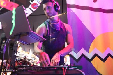 DJ Waly Verdun at PRIAPE Men's Fetish Store, Gay Village, Montreal QC on Saturday, 6 August 2022