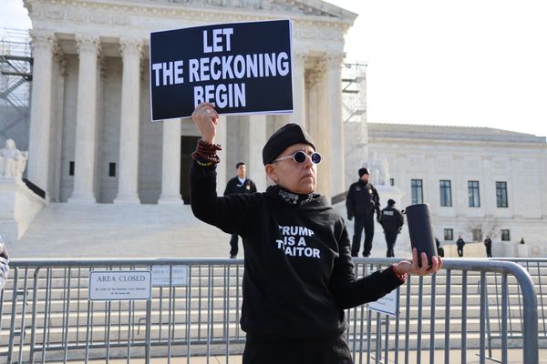 TRUMP IS A TRAITOR Rally at the US Supreme Court, NE, Washington DC on Thursday, 8 February 2024