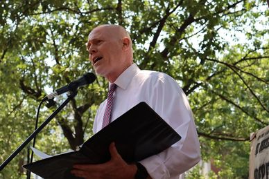 Refuse Fascism TRUMP MUST GO NOW! Rally at Logan Circle, NW, Washington DC on Friday, 4 July 2025