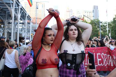 31st NYC DYKE MARCH down 5th Avenue between 23rd and 24th Street in NYC on Saturday, 24 June 2023