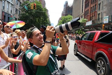 56th NYC LGBTQ Pride March along 5th Avenue at 13th Street in NYC on Sunday, 28 June 2026